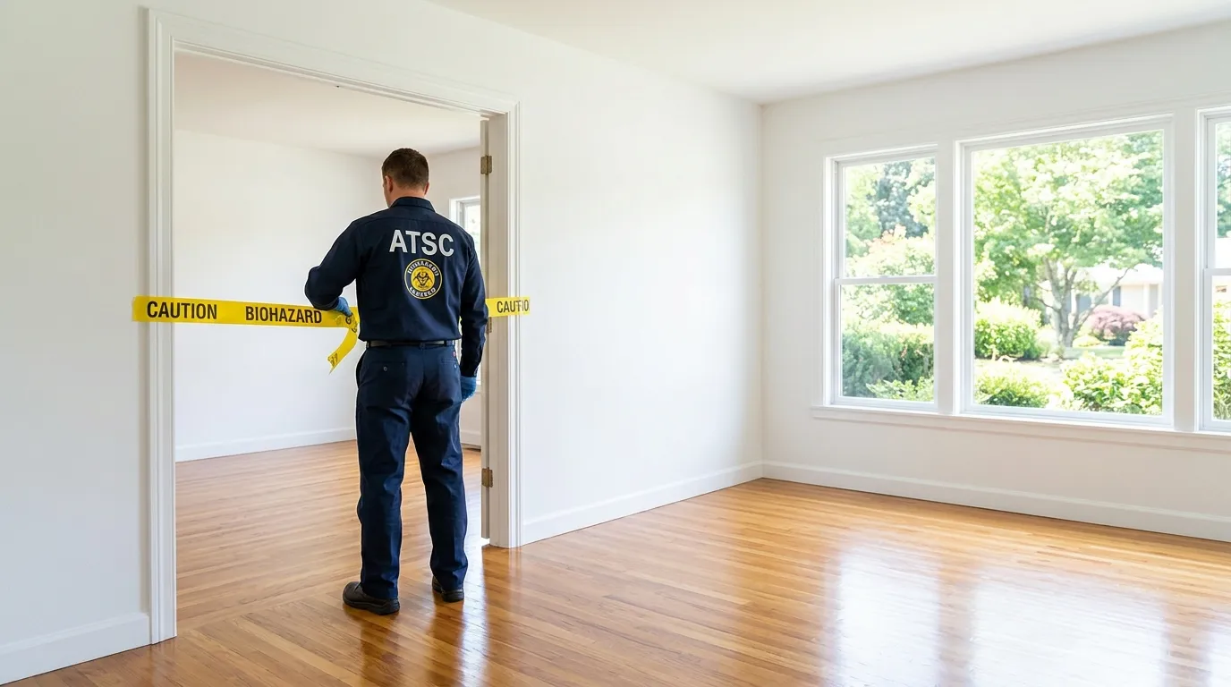 Certified biohazard cleanup crew performing Crime Scene Cleanup in Marathon